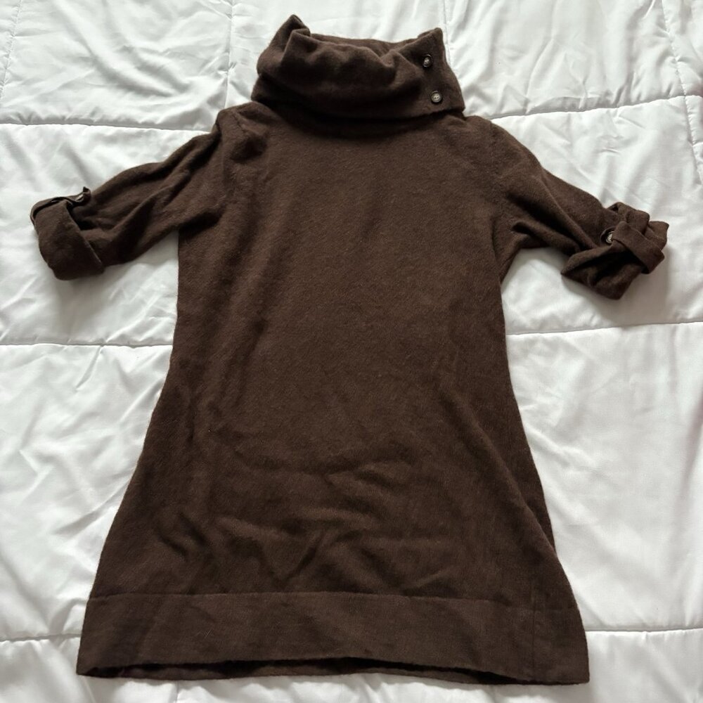 Vintage 80s 90s‎ Womens Size Medium Brown Wool Knit Sweater Holiday Fall Autumn